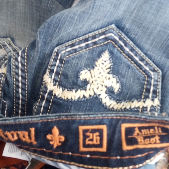Rock Revival NWOT Women's 26 Bootcut Ameli Embellished Embroidered Distressed - Picture 7 of 13